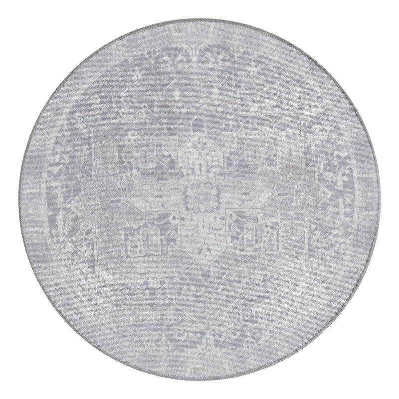 Chenille Abstract Indoor Rug, Round 3'6"
