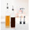 Ensemble de distributeur de bouteilles d'huile et de vinaigre en verre (500 ml et 750 ml)