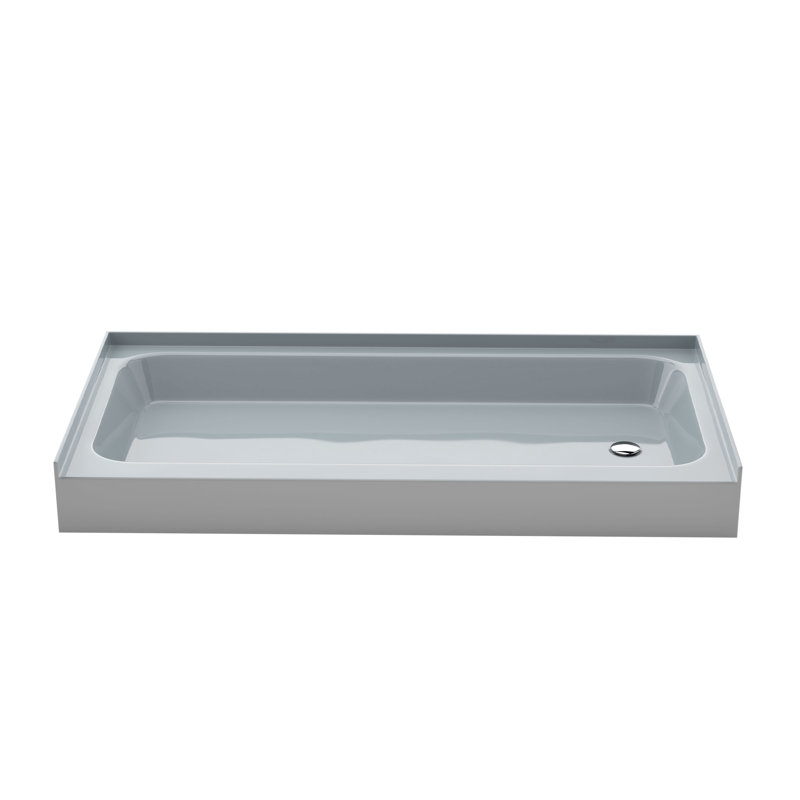 Voltaire 60 X 30 Shower Pan Base, Right, Gray