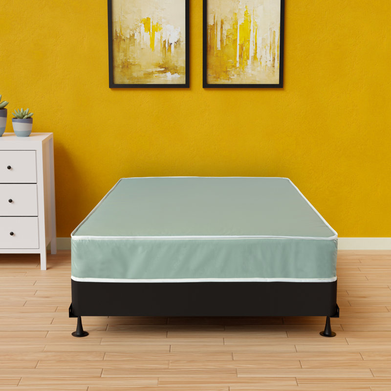 Langan 8 Inch Medium Firm Hybrid Mattress Pressure Relieving Pocket Coil Water Proof Vinyl Bed in Box, Full/Double