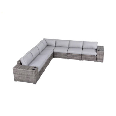 9-Piece Sectional Sofa Set With Cushions - Fully Assembled