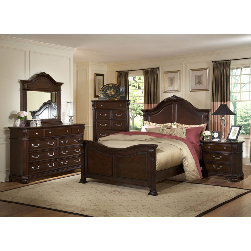 Lit standard en bois massif Ehan, Grand