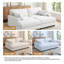 Canapé-lit surdimensionné rembourré en chenille blanc cassé avec accoudoirs et coussins décoratifs-864898233