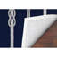 Tapis touffeté à la main en polyester bleu marine / ivoire-548448801