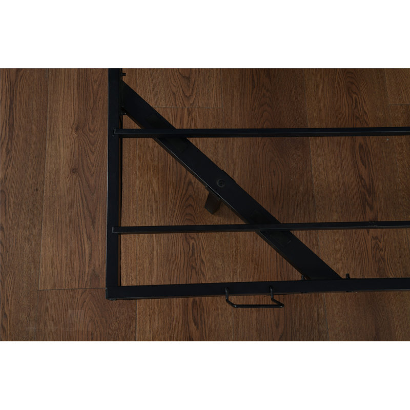 King Size Floating Bed Frame with LED Lights, Metal Platform, No Box Spring, Easy Assembly, Stable and Noise-Free