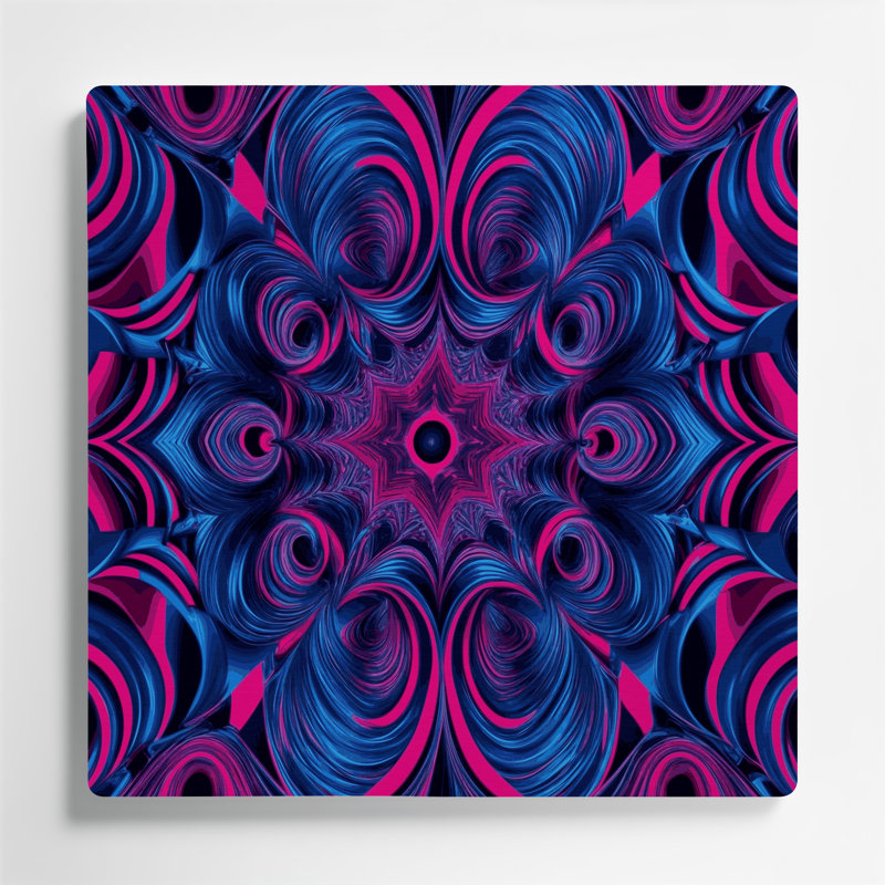 Art mural bleu op Op 20, H 16 po x l 16 po