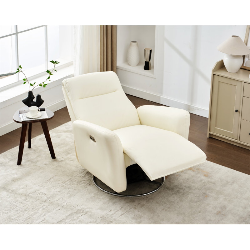 Fauteuil inclinable et pivotant pivotant, Blanc