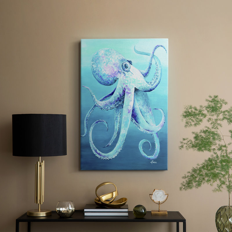 Pieuvre - Cavas enveloppés de galerie, H 60 po x l 40 po