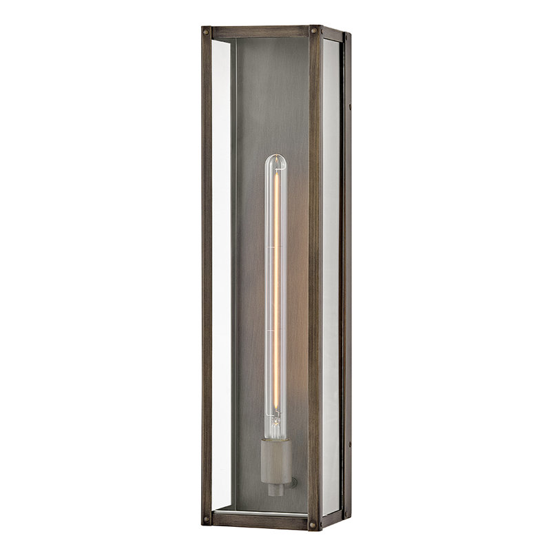 Hinkley Max Large Wall Mount Lantern, 24" H x 6" W x 6" D, Brown