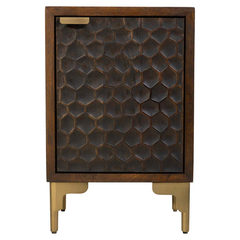 Fults 40cm W Solid + Manufactured Wood Bedside Table