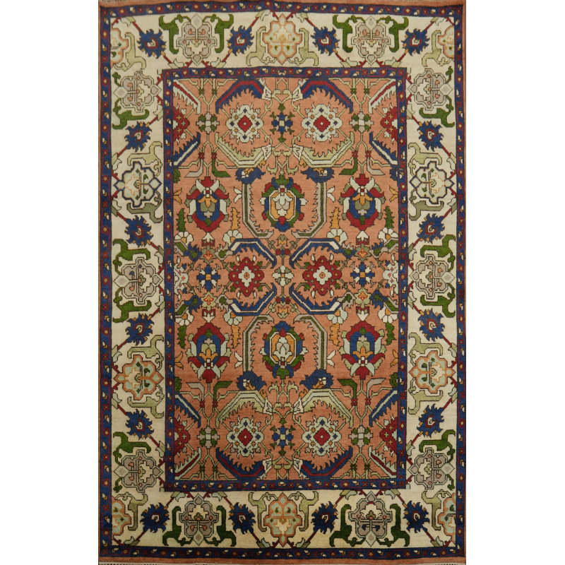 Tapis transitionnel en laine Oushak