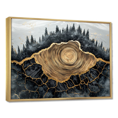 Gerina, forêt sombre liquide, rivière Gem I - forêt, art mural