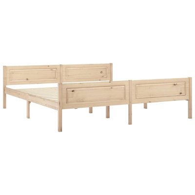 vidaXL Bed Frame Solid Pinewood