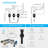 Matte Black Widespread Bathroom Faucet, Waterfall Bathroom Faucets For Sink 3 Hole, 2-Handles Modern Vanity Faucet With Pop Up Drain Assembly And Lead-Free Supply Hose,8-Inch-125231433