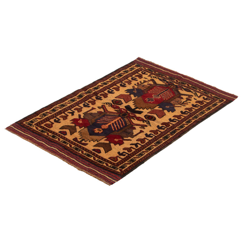 Tapis beige tadjik 2 pi 11 po x 4 pi 7 po