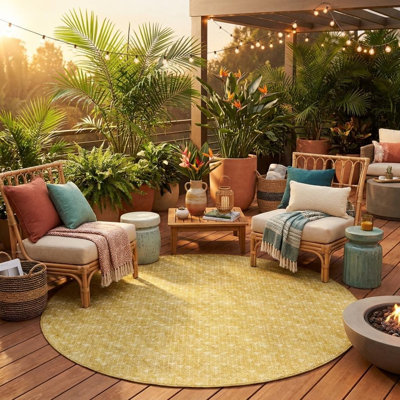 Tapis d'intérieur rond 8 po