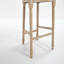 Ensemble de 2 chaises de bar de style campagne française, hauteur 66 cm, chaises rembourrées avec dossier rond en rotin, finitions en fil de fer et sculpture, idéales pour le salon, la cuisine ou un restaurant.-1228948831