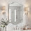Miroir mural rectangulaire à cadre festonné en métal l 24 po x H 36 po Louisa pour meuble-lavabo ou entrée, nickel