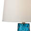 Lampe de table 1 lumière en verre martelé de 27 po de hauteur - Bleu