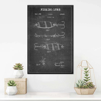 «Leurre de pêche», brevet sur toile BW