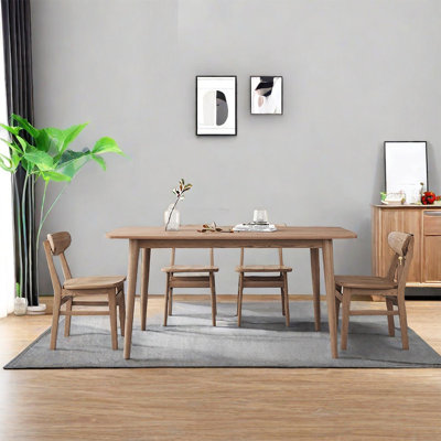 Household solid wood dining table sets