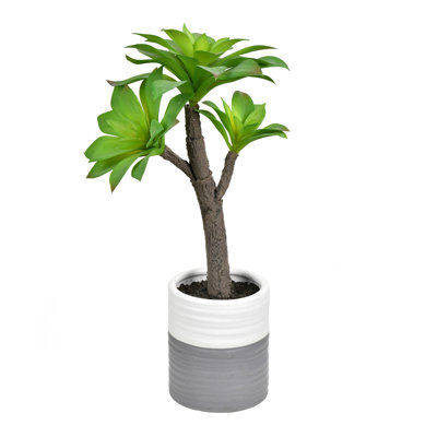 Plante grasse artificielle en pot