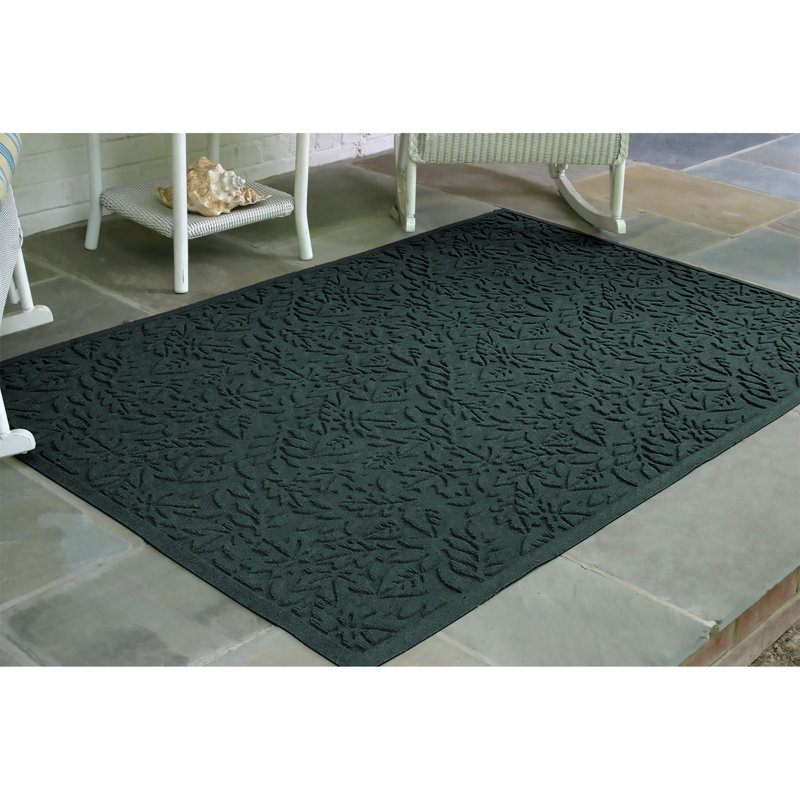 WaterHog® Fall Day 45 in. x 70 in. Indoor Outdoor Doormat, Evergreen, Rectangle 3'9" x 5'10"