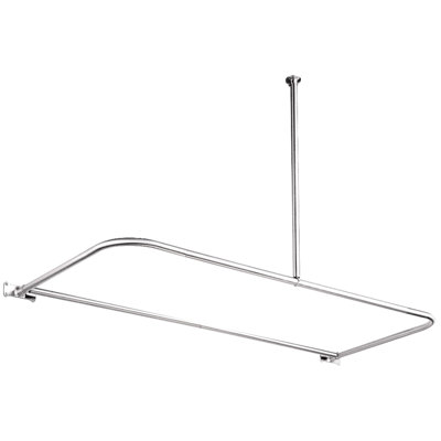 Kingston Brass Vintage 61-Inch D-Shaped Shower Curtain Rod