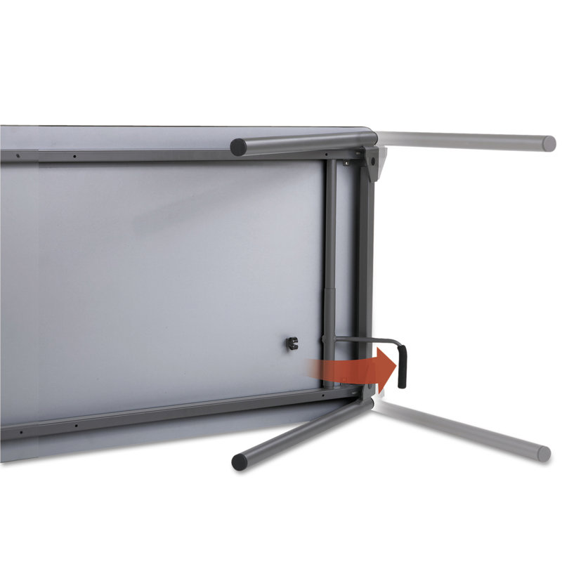 Table pliante rectangulaire 72'', Gris, H 29,5 po x l 72 po x P 30 po