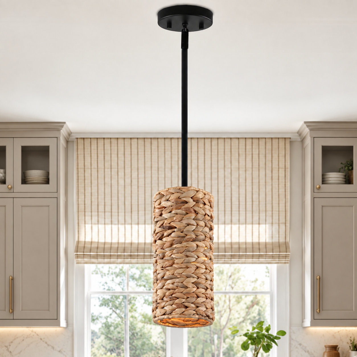 Summerlin Handwoven Rattan Pendant