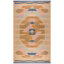 Magnifique tapis scandinave contemporain à motif de médaillons de couleur beige