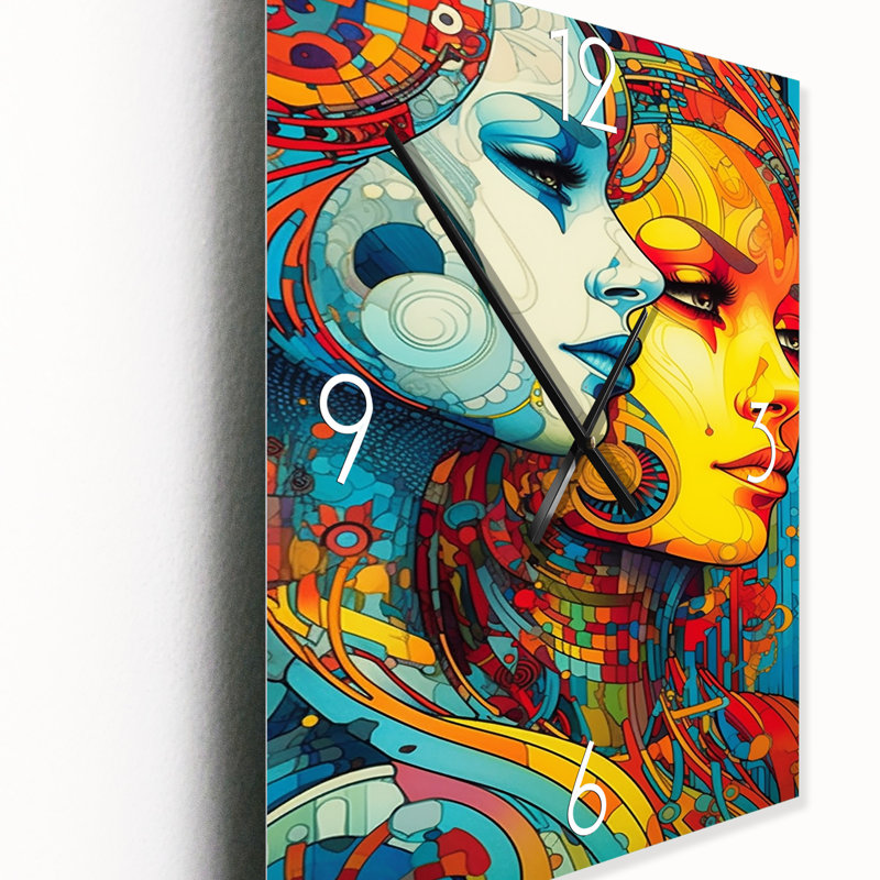 Gorgeous Robot Couple In Love - Horloge murale robot, Grand