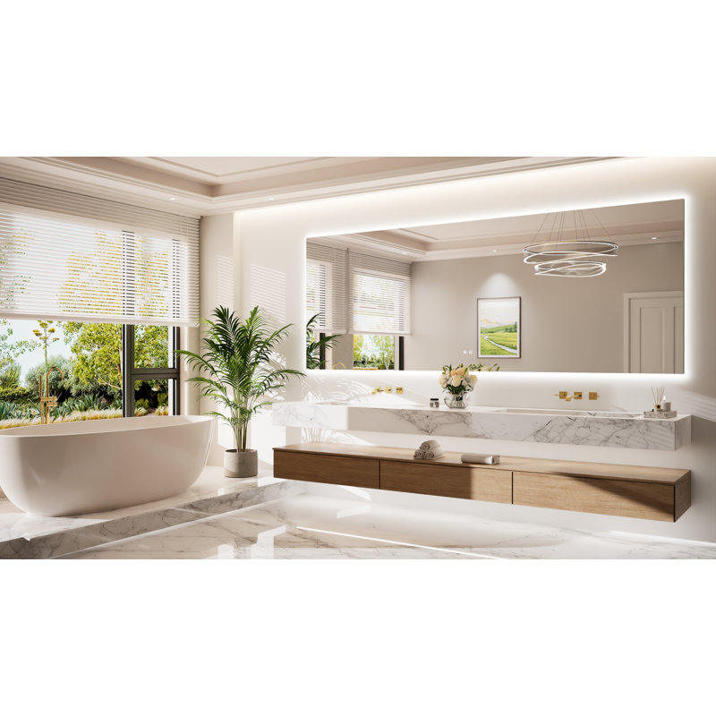Armadale Backlit LED Anti-Fog Bathroom Mirror, 36" x 96"