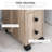 Kleankin Freestanding Compact Design Bathroom Cabinet With 2 Open Cabinets, 1 Door Cabinet, 1 Drawer And 4 Rolling Wheels, Oak Grain Color