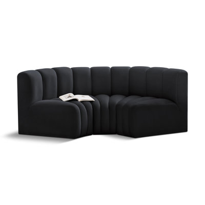 Hollybeth Upholstered Curved Sectional Reversible