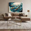 Nautique sous-marins gris, art mural sur toile-1432306303