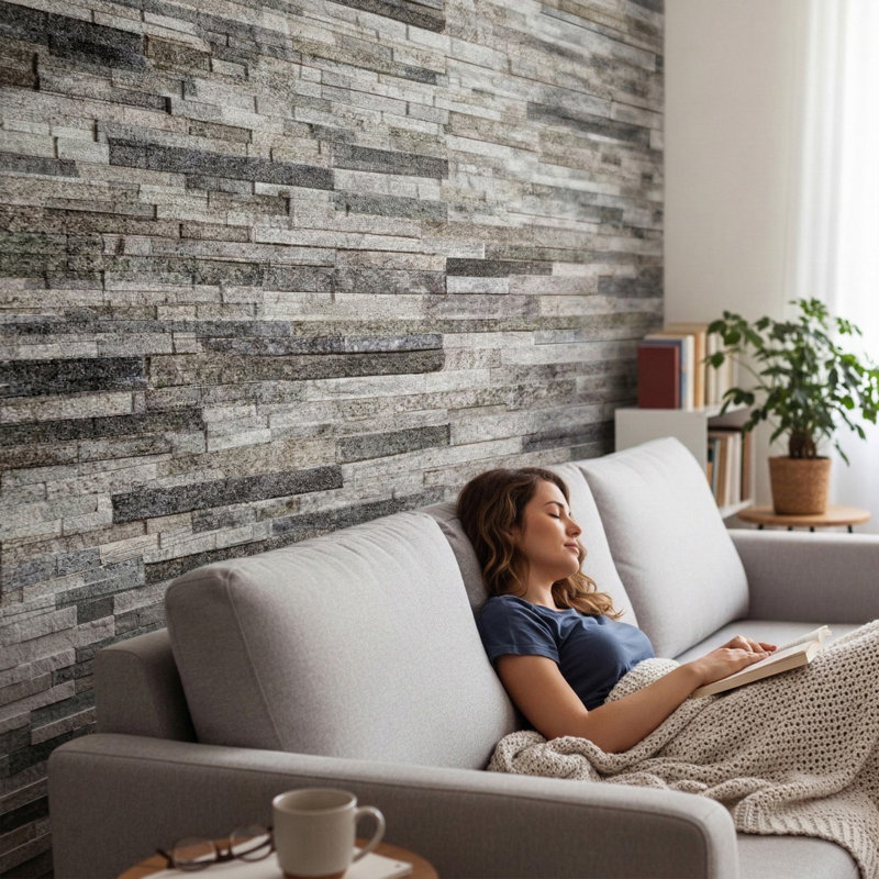 3D Faux Carved Stone Wall Panels, Lightweight Foam Decorative Wall Panels for Interior & Exterior Accent Walls, Easy to Install, Water-Resistant & Insulated, Set of 9 (Covers 48 Sq Ft)