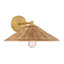 Meridian 1-Light Wall Sconce in Natural Brass-1864773898