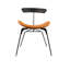 Chaise de style industriel moderne, surface en similicuir rembourré, chaise de style fourmi, structure en acier (hauteur de la salle à manger)