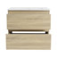 Ensemble de meuble-lavabo simple 24 po avec plateau en céramique Allyanah-1752513534