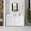 Comptoir de meuble-lavabo en pierre de quartz l 61 po avec évier encastré rectangulaire et dosseret de 4 po