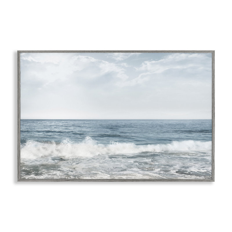 «Splashing Waves», estampe numérique par Mike Calascibetta, Gris, H 20 po x l 30 po