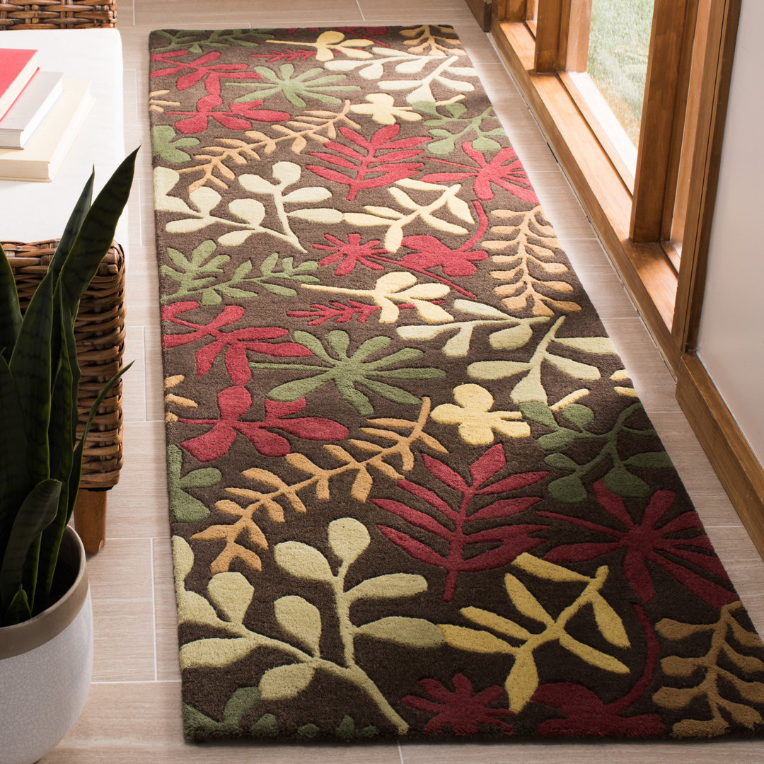 Avayah Soho Hand Tufted Wool And Viscose Floral Rug Red Barrel Studio® Rug 