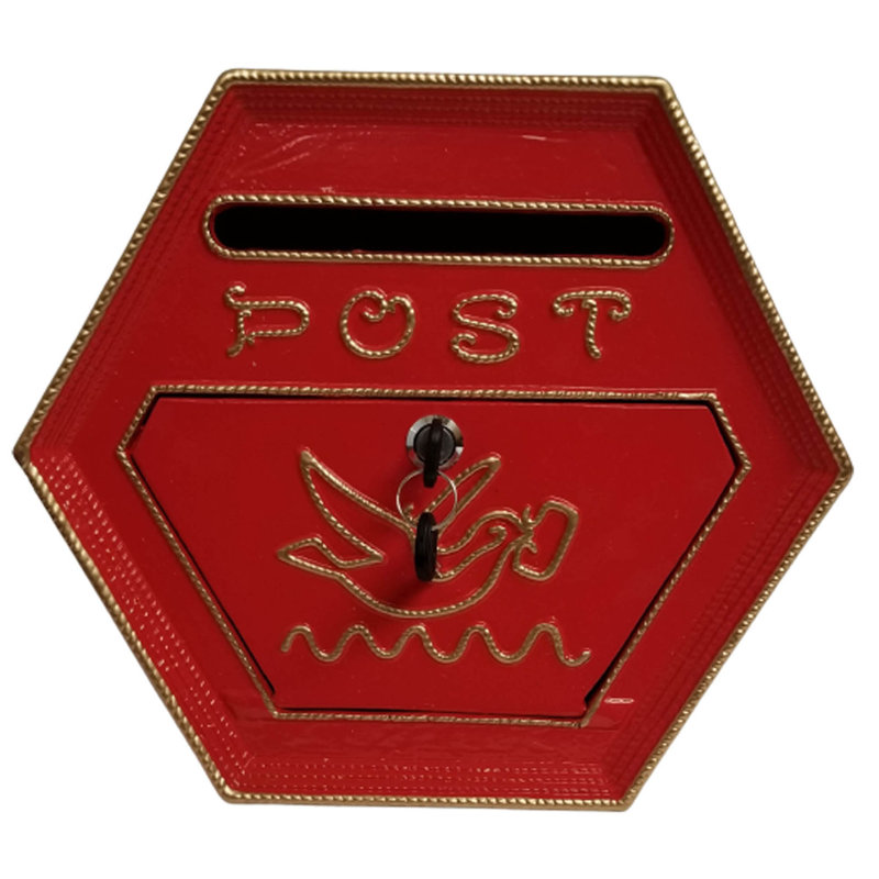 Noisette Wall Mounted Post Box, Red