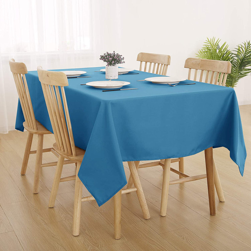 Bictor Home Decorative Oxford Tablecloth, 130cm W x 220cm L, Blue