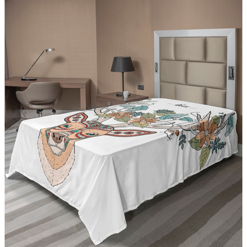 Drap plat à tête de cerf Ambesonne, Simple TG