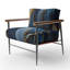 Crymble - Fauteuil d'appoint rembourré en marbre abstrait-575758859