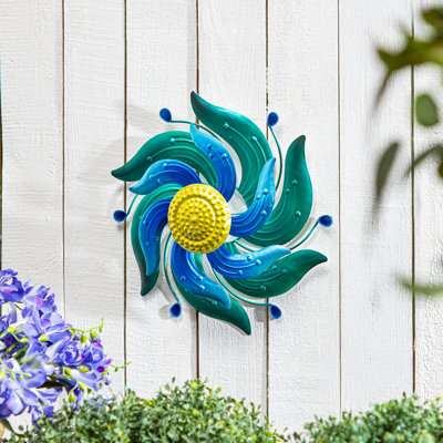 Celestial Swirl Blue Wall Spinner, 13in
