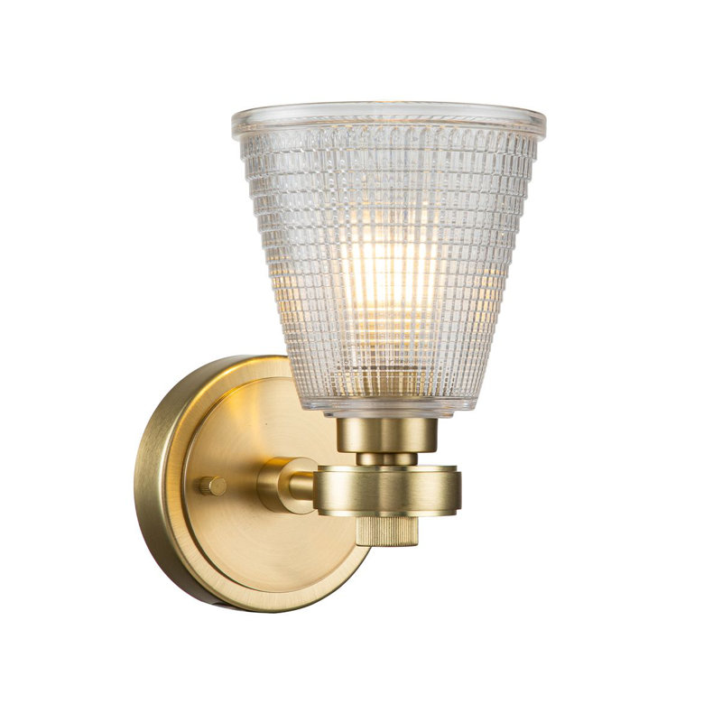 Meuble-lavabo 1 lumière Rosemonde, Laiton brossé