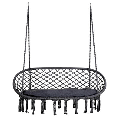 Balancelle en macramé pour 2 personnes Outsunny